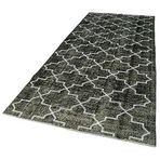 142x352 cm Geometrik Halı Siyah Geometrik Yün El Dokuma Modern Geometrik Etnik Eskitme Desenli Boho Oturma Odası Salon Yolluk Koridor Mutfak Halısı