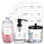 144 Çamaşır Odası Etiketleri Hazır Baskılı Set, Prefdo Beyaz Minimalist Su/Yağa Dayanıklı, Kendinden Yapışkanlı Ev Düzenleme Etiketleri Çamaşır Odası, Keten Dolap, Banyo, Temizlik Malzemeleri için