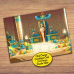 14412689 Antik Mısır Tanrısı Çocuklara Özel Puzzle Yapboz Tablo