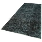 144x348 cm Geometrik Halı Siyah Geometrik Yün El Dokuma Modern Geometrik Etnik Eskitme Desenli Boho Oturma Odası Salon Yolluk Koridor Mutfak Halısı