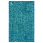 145x239 cm Atina Turkuaz Vintage Yün El Dokuma Modern Geometrik Etnik Eskitme Desenli Boho Oturma Odası Salon Yolluk Koridor Mutfak Halısı