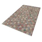 145x266 cm Kareli Kilim Kahverengi Kareli Yün El Dokuma Modern Geometrik Etnik Eskitme Desenli Boho Oturma Odası Salon Yolluk Koridor Mutfak Halısı