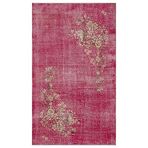 147x246 cm Atina Pembe Vintage Yün El Dokuma Modern Geometrik Etnik Eskitme Desenli Boho Oturma Odası Salon Yolluk Koridor Mutfak Halısı