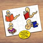 148PZ Kitap Kurdu Çocuklara Özel Puzzle Yapboz Tablo