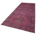 148x414 cm Geometrik Halı Mor Geometrik Yün El Dokuma Modern Geometrik Etnik Eskitme Desenli Boho Oturma Odası Salon Yolluk Koridor Mutfak Halısı