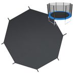 14Ft Trampolin Gölgelik Örtüsü - Su Geçirmez Trampolin Güneş Koruma Örtüsü | Bahçe, Arka Bahçe Ve Oyun Alanı Için 8 Direkli Açık Hava Güneşlik Aksesuarları Yedek Parçası