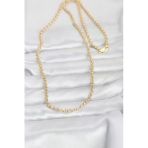 14K Gold Renk Halka Zincir 60 Cm Kadın Kolye (Cm)
