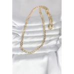 14K Gold Renk Kalın Zincir 60 Cm Kadın Kolye (Cm)