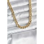 14K Gold Renk Kaplama Kalın Zincir Model Cm Kadın Kolye - Tj-Bko10731