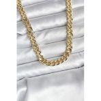 14K Gold Renk Kaplama Kalın Zincir Model Cm Kolye