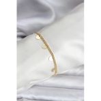 14K Gold Renk Kaplama Kalpli Model Cm Kadın Bileklik - Tj-Bb8131