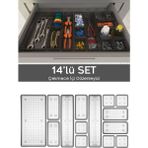 14'lü Dolap Çekmecesi Için Düzenleyici Set, Vida ve Dübel ile Organizer - Seçenek 1