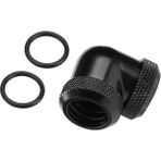 14MM Od Dıy Twist 90 Derece Dirsek Çift Sert Boru Boru Bağlantısı Su Sıvı Soğutma Siyah (Yurt Dışından)