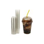 14Süs Plastik Şeffaf Bardak Kapaklı 300ml cc Milkshake Bardağı 100 Adet