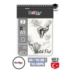 14X20 CM A5 eskiz kara kalem çizim defteri 90 gr TELLİ 40 sayfa HERBOY