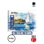 14X20 CM A5 sulu boya eskiz kara kalem çizim defteri 300 gr TELLİ 12 sayfa HERBOY