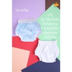 15-20Kg 2'Li Yıkanabilir Yüksek Emici Alıştırma Külodu Mavi-Beyaz 1400