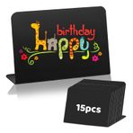 15 adet büfe tabelası, 10 x 12,7 cm, yazmak için küçük tahtalar, mini tebeşir tahtası, L şeklinde, isim levhaları, masa, plastik, masa kartları, büfe, kafe, parti için