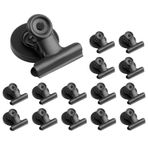 15 adet mıknatıslı mandal 30 mm, mıknatıslı, ultra güçlü, mıknatıslı pano için mıknatıslı klipsler, buzdolabı mıknatısları, beyaz tahta, fotoğraf, takvim için, siyah
