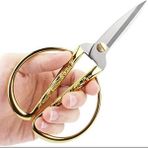 15 cm Dekoratif Vintage Nakış Makası, Nişan, Açılış, Düğün, Çelik Makas, Altın, Gümüş