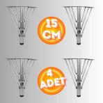 15 Cm Metal 3 Telli Koltuk Ayağı Mobilya Ayağı Ünite Ayağı Konsol Ayağı Puf Berjer Ayağı (4 Adet)