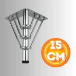 15 Cm Metal 3 Telli Koltuk Ayağı Mobilya Ayağı Ünite Ayağı Konsol Ayağı Puf Berjer Ayağı