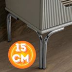 15 cm Metal Magnolia Koltuk Ayağı Mobilya Ayağı Ünite Ayağı Konsol Ayağı Puf Berjer Ayağı - Gold