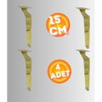 15 cm Metal Tabanca Ayak Koltuk Ayağı Mobilya Ayağı Ünite Ayağı Konsol Ayağı Puf Berjer Ayağı ( 4 Adet ) - Gold