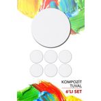 15 Cm Pres Kompozit Yuvarlak Tuval 6Li Set