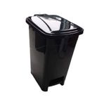 15 Lt Slim Pedallı Plastik Çöp Kovası Siyah, EVF5DS3020