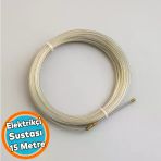 15 Metre Elektrikçi Sustası Spiral Kablo Çekme Teli Plastik Kaplamalı Kılavuz Tel Tesisat Uygulama