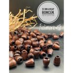 15 mm Damla Oval Ahşap Boncuk (50 Gram 47 Adet) Delik Çapı 6 mm Makrome Çanta Takı Tasarım - 007 Kahve