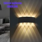 15 Watt, Amber Işık Ledli, Çok Kaliteli İç Ve Dış Mekan Aydınlatma Armatürü, Led Bahçe Duvar Apliği Amber