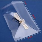 150 Adet 10X15 cm Bantlı Yapışkanlı Şeffaf Opp Jelatin Poşet ( 10X10*5) - 10cmx15cm