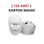 150 Adet, Karton Maske, Boyanabilir, Eğitici Maske Boyama, Etkinlik Ve Hobi Maskesi