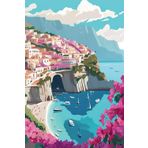 150 Page Lined Notebook Journal, Flowering Amalfi Coast, Italy, Amalfi Coast Bay, Mediterranean Coast, Notebook, Journaling, Travel Journal, One Subject Composition Notebook, Back to School, Work Book