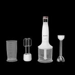 1500W El Blender Seti, Beyaz, Hbs 6150 Resital, Çok Amaçlı ve Güçlü Elektrikli Alet - Ahşap - Beyaz