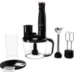 1500W Siyah Blender Seti, Güçlü ve Şık Tasarım - Ahşap
