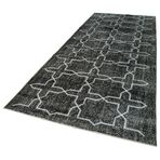 150x391 cm Geometrik Halı Siyah Geometrik Yün El Dokuma Modern Geometrik Etnik Eskitme Desenli Boho Oturma Odası Salon Yolluk Koridor Mutfak Halısı