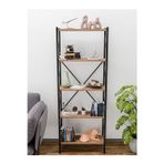 151 cm 5 Raflı Metal Kitaplık - Modern Salon, Ofis ve Çalışma Odası Düzenleyici
