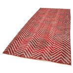 151x372 cm Geometrik Halı Kırmızı Geometrik Yün El Dokuma Modern Geometrik Etnik Eskitme Desenli Boho Oturma Odası Salon Yolluk Koridor Mutfak Halısı