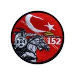 152 Filo Akıncı Nakış Işleme Arma Peç 9,5X9,5 Cm Bej