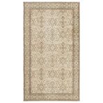 152x272 cm Atina Bej Vintage Yün El Dokuma Modern Geometrik Etnik Eskitme Desenli Boho Oturma Odası Salon Yolluk Koridor Mutfak Halısı