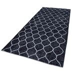 152x342 cm Geometrik Halı Siyah Geometrik Yün El Dokuma Modern Geometrik Etnik Eskitme Desenli Boho Oturma Odası Salon Yolluk Koridor Mutfak Halısı