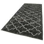 152x376 cm Geometrik Halı Siyah Geometrik Yün El Dokuma Modern Geometrik Etnik Eskitme Desenli Boho Oturma Odası Salon Yolluk Koridor Mutfak Halısı