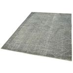 153x208 cm Geometrik Halı Yeşil Geometrik Yün El Dokuma Modern Geometrik Etnik Eskitme Desenli Boho Oturma Odası Salon Yolluk Koridor Mutfak Halısı
