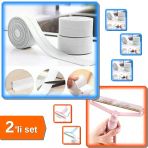 156 Gr Beyaz Su Sızdırmaz Lavabo Kenar Bandı + Elbise Tiftik Tüy Temizleme Aleti - 2Li Set N7c2m0