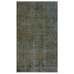 158x274 cm Atina Kahverengi Vintage Yün El Dokuma Modern Geometrik Etnik Eskitme Desenli Boho Oturma Odası Salon Yolluk Koridor Mutfak Halısı