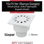 15CM x 15CM Alttan Çıkışlı Yer ve Banyo Süzgeci – Koku Yapmayan Model