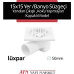 15CM x 15CM Yandan Çıkışlı Yer ve Banyo Süzgeci – Koku Yapmayan Model